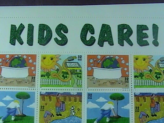 U.S.# 2951-2954(2954a)-MINT/NH--EARTH DAY/ KIDS CARE-- PANE OF 16---1995