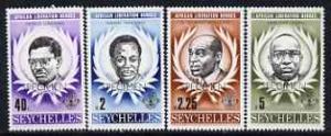 Seychelles 1977 Liberation Heroes set of 4 opt'd SPECIMEN...