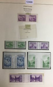 MOMEN: US STAMPS # 752-770a 1935 UNUSED NO GUM COLLECTION LOT #12490