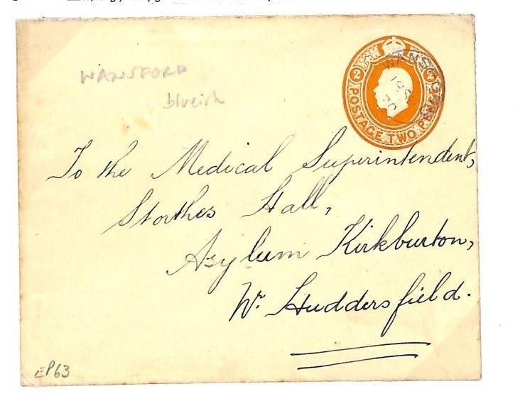 GB Cambs *WANSFORD*Village CDS Cover KIRKBURTON ASYLUM Huddersfioeld Yorks AC349