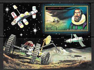 AJMAN  1972 75dh KEPLER SPACE Souvenir Sheet Mi. BLK362 CTO Used