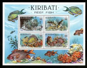 KIRIBATI 455a S/S MNH SCV $7.50 BIN $4.50 MARINE LIFE