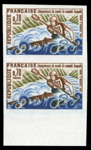 France, 1950-Present #1254 (YT 1609) Cat€154, 1969 Canoe and Kayak Champion...