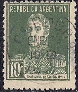 Argentina #346 10 cent San Martin used F-VF