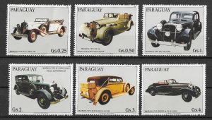 Paraguay MNH Set Of 6 German Cars
