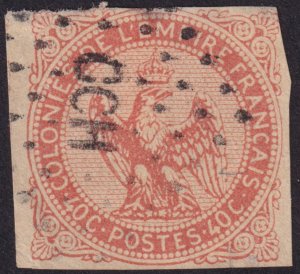 Indo-China 1859 # 2A5 fvf u fvf; Cancellation showing use in Indo-China