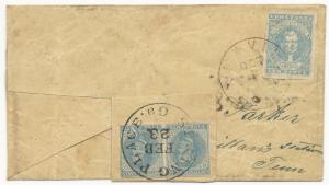 CSA Turned Cover Scott #2 Knoxville, TN #7 Pair Spring Place, GA (1862) VF