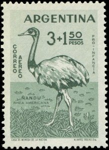 Argentina 1960 Sc CB18 Birds Rhea