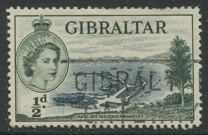 Gibraltar #132 QEII  Used  Scott CV. $0.25.