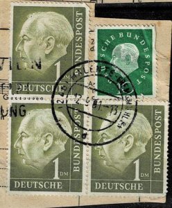 Germany,Sc.#719 used pair, Heuss
