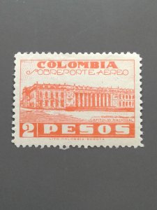 Colombia C144  SF Mint Hinged, tiny thin and tear. Scott $ 7.00