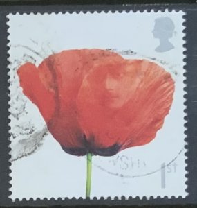 GREAT BRITAIN 2008  LEST WE FORGET 1ST POPPY SG2114  USED