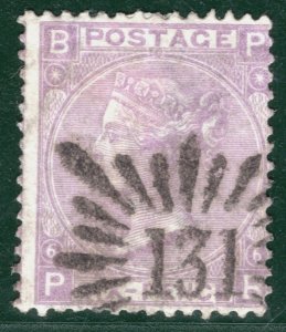 GB SCOTLAND Stamp SG.109 6d Mauve Plate 6 Edinburgh BRUNSWICK STAR *131* REDG126