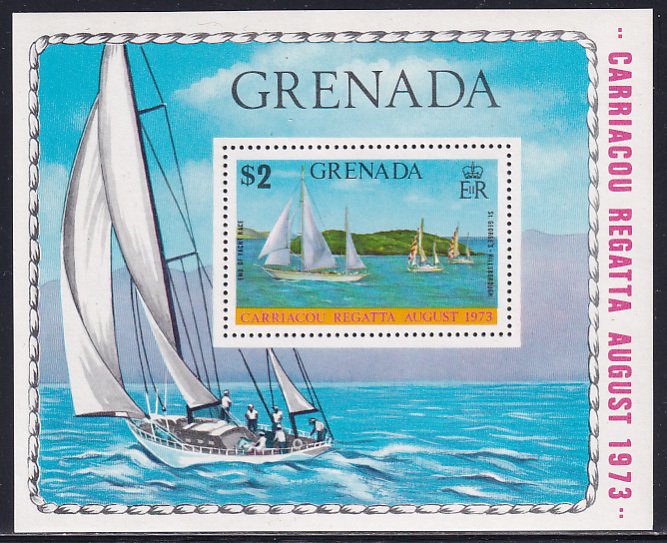 Grenada 1973 Sc 506 Carriacou Regatta Sail Boats Yachts Cruise Race Stamp SS MH