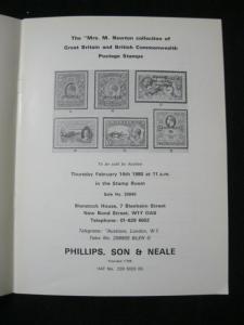PHILLIPS AUCTION CATALOGUE 1980 GREAT BRITAIN AND COMMONWEALTH 'MRS NEWTON'