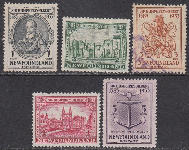 Canada - Newfoundland 212-216 MNG / MH / Used Short Set CV $8.60