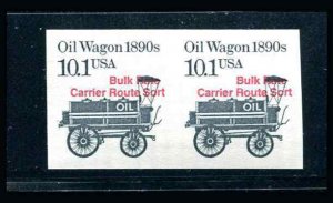 2130b Imperf Pair 10.1¢ Oil Wagon Transportation EFO  MNH