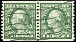 US Stamps # 443 Used Superb Pair Scott Value $135.00