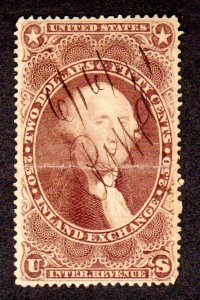 USA Revenue Scott # R84c, $2.50 Inland Exchange.    Lot 220313