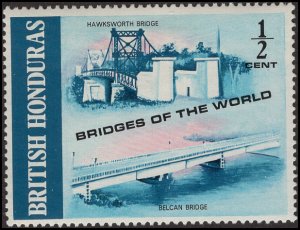 British Honduras 287 - Mint-H - 1/2c Bridges of the World (1971)