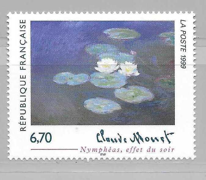 France 2701 Waterlillies in Moonlight by Monet single MNH