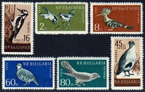Bulgaria 1050-1055, hinged. Michel 1116-1121. Birds 1959: Tits, Hoopoe, Cuckoo.