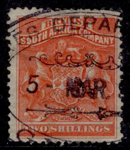 RHODESIA QV SG5, 2s vermilion, USED. FISCAL