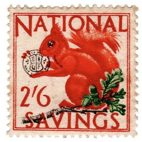 (I.B) Cinderella Collection : National Savings - Squirrel 2/6d