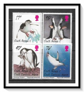 South Georgia #208-211 Penguins Set MNH