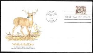 U.S. 1888 White Tailed Deer FDC (Fleetwood)