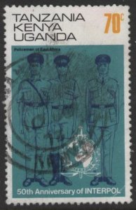 Kenya (KUT) 272 (used) 70c INTERPOL: policemen & emblem (1973)
