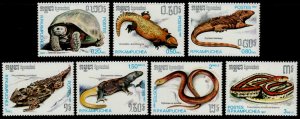 1987 Cambodia (Kampuchea) 883-889 Reptiles 6,70 €