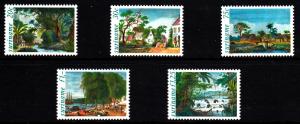 Surinam MNH Scott #583-#587 Set of 5 Illustrations from 'Voyage to Surinam' b...