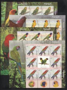 Romania 2023 STAMPS PARROTS BIRDS MNH POST SET SHEET I Type