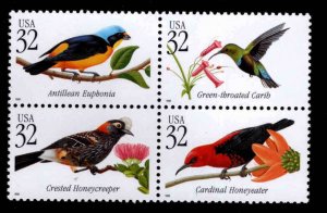 USA Scott 3222-3225a MNH**  Bird block