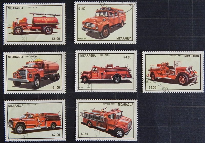 Nicaragua, 1983, Fire Engines and Airmail - Fire Engines, (1685-Т)
