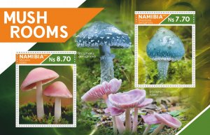 Stamps. Plants,Mushrooms Namibia 2023 year, 1+1 sheets   perforated