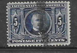 US #326 1904 - Louisiana Purchase - 5c (U) SCV-$25.00