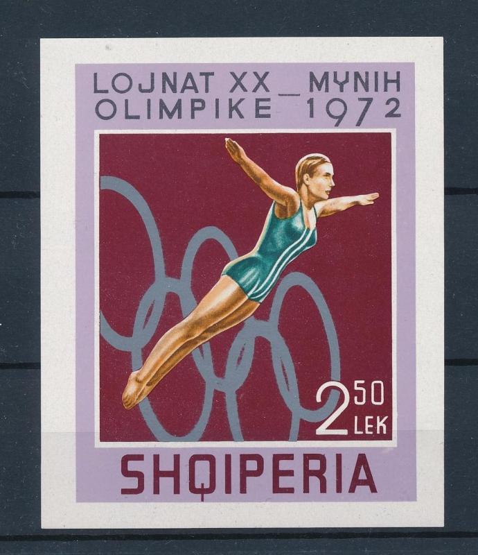 [56396] Albania 1972 Olympic games Munich Diving MNH Sheet