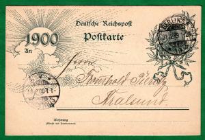 German: 12/31/99 P.card to celebrate 1900   /  JV-101