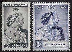 St. Helena #130-31 mint set, Silver wedding issue, issued 1948