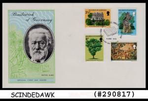 BAILIWICK OF GUERNSEY - 1975 Victor Hugo's Exile in Guernsey - 4V FDC