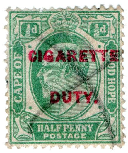 (I.B) Cape of Good Hope Revenue : Cigarette Duty ½d