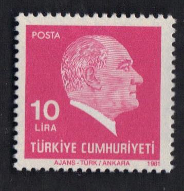 Turkey  #2163  MNH  1981   Ataturk 10 l