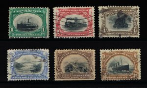 GENUINE SCOTT #294 295 296 297 298 299 USED COMPLETE SET PAN-AM EXPO #11759