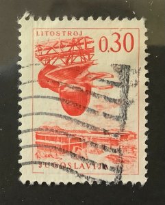 Yugoslavia 1966 Scott 834 used - 0.30d,  Turbines factory, Ljubljana