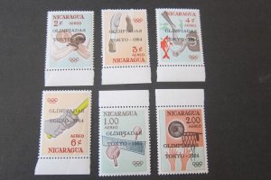 Nicaragua 1964 Sc 553-58 Olympic set MNH