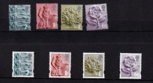 England 2001-2003 - Syncopated MNH group of 8 Stamps