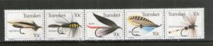 Transkei 1982 Insects Fishing Flies Wildlife Animals Fauna Sc 71a-e MNH # 0722