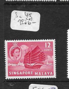 SINGAPORE (PP1101B) QEII 12C  SG 45  MNH